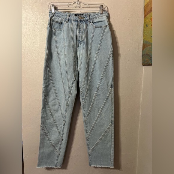 Nasty Gal Denim - Nastygal Light Blue Denim with Silver Button Size 4